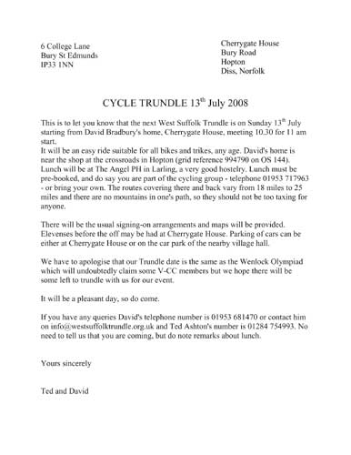 Introduction to this year's ride