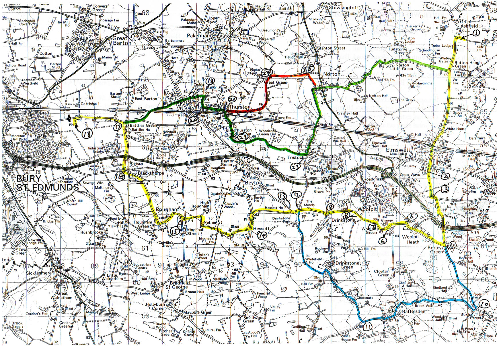 map of cycle route forJuly 09