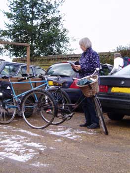 Isobel Ashton and her three wheeler