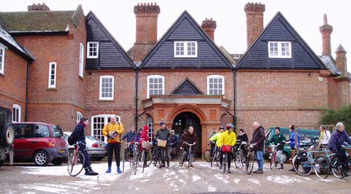 The group just before the start of the ride at Nether Hall
