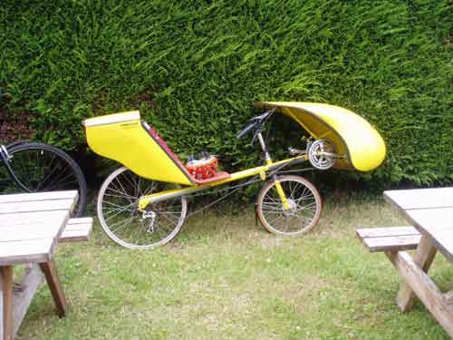 Recumbant cycle at the Angel Pub